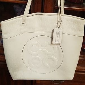 Cream color Coach Purse